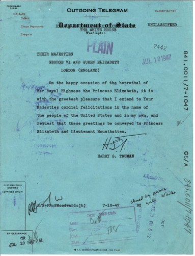 truman telegram to king